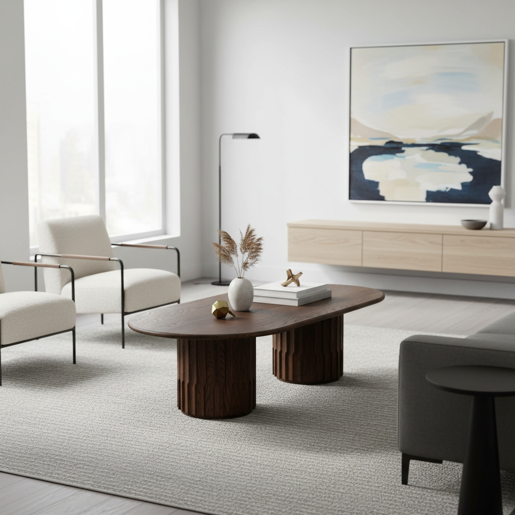 Dalta Capsule Red Oak Coffee Table — Washed Walnut — 2310-170