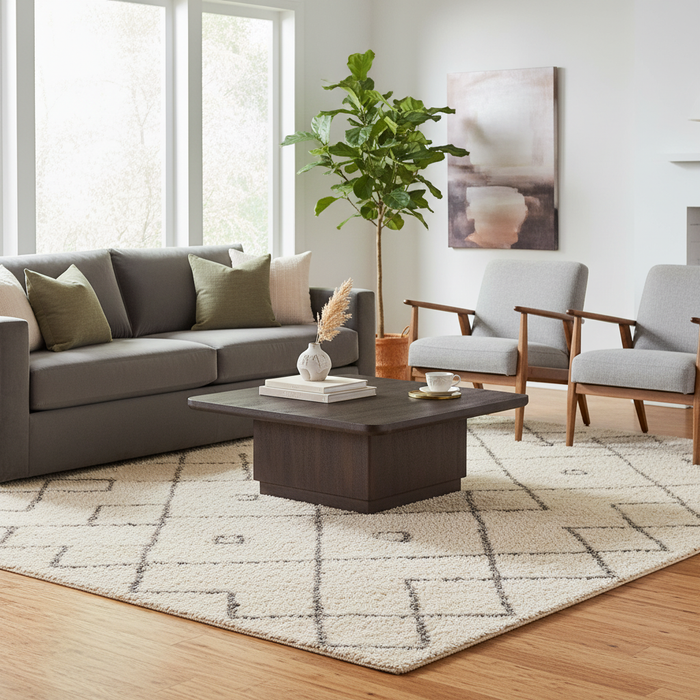 Helino Mango Wood Square Coffee Table Large