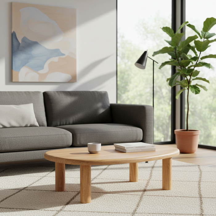 Delphine Acacia Wood Organic Coffee Table