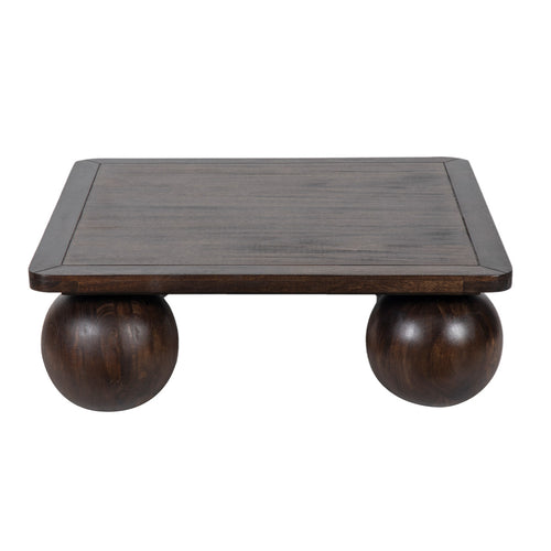 Alida Mango Wood Square Coffee Table — JJ Walnut — 2410-065