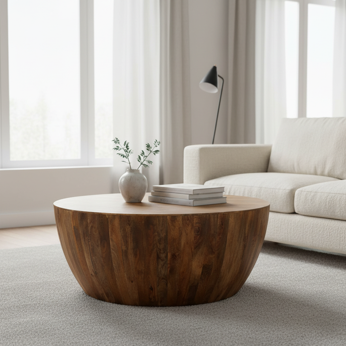 Hampton Mango Wood Round Coffee Table