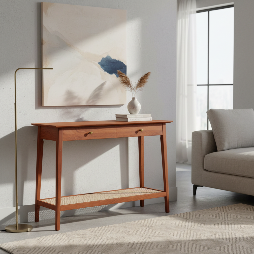 Solana Console Table — Washed Walnut — SOLCON43-WW